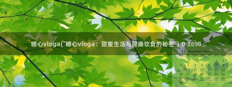 糖心vlog是什么：糖心vloga(\